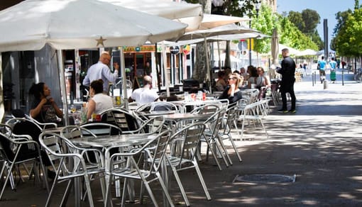 Imagen de terraza de restaurante en Barcelona