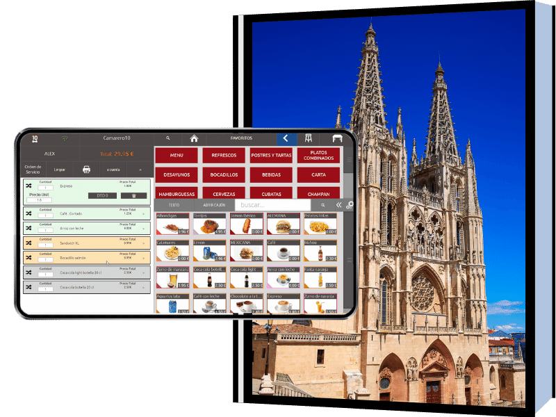 software tpv Burgos móvil Imagen de la catedral de Burgos