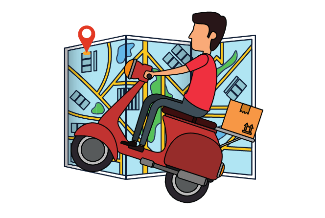 imagen-repartidor-guia-delivery reparto de un pedido delivery