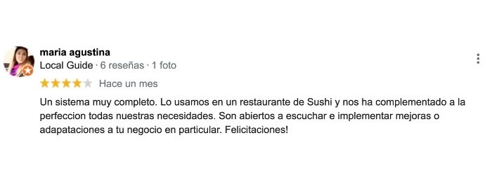 opinión cliente maria